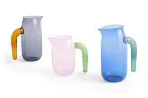 HAY Karaffen Und Krüge^Kanne mit türkisem Henkel, L, Blau
