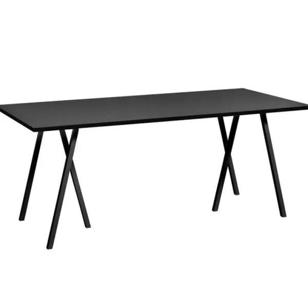 Design House Stockholm Tische-HAY Loop Stand Tisch, 180 cm, schwarz