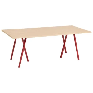 Fredericia Tische-HAY Loop Stand Tisch, 200 cm, Kastanienrot - Eiche lackiert