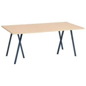 OX Denmarq Tische-HAY Loop Stand Tisch, 180 cm, Tiefblau - Eiche lackiert