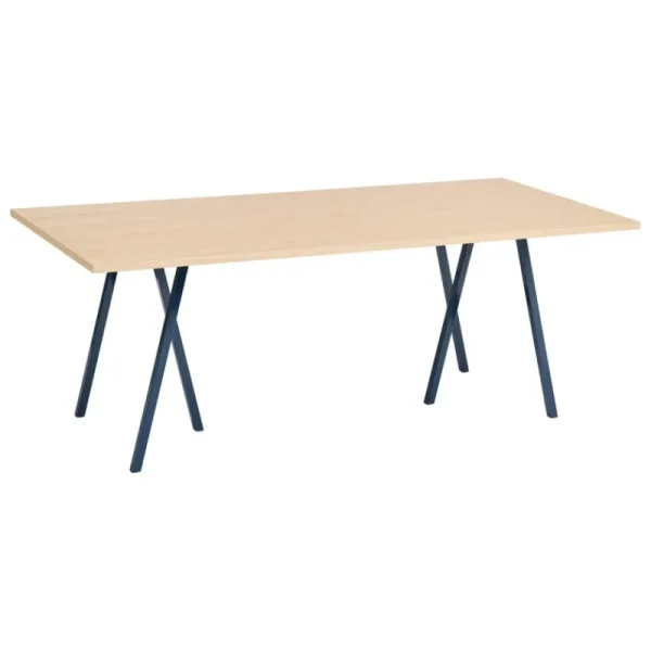 Muuto Tische-HAY Loop Stand Tisch, 200 cm, Tiefblau - Eiche lackiert