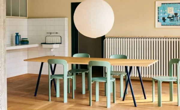 Muuto Tische-HAY Loop Stand Tisch, 200 cm, Tiefblau - Eiche lackiert