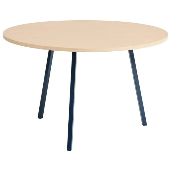 Muuto Tische-HAY Loop Stand Tisch, rund, 120 cm, Tiefblau - Eiche lackiert