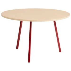 Muuto Tische-HAY Loop Stand Tisch, rund, 120 cm, Kastanienrot - Eiche lackiert