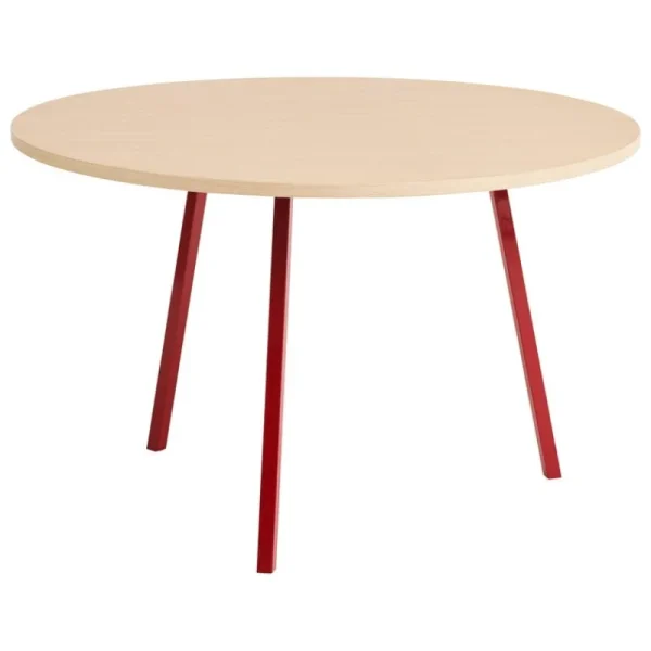 Muuto Tische-HAY Loop Stand Tisch, rund, 120 cm, Kastanienrot - Eiche lackiert