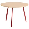 Artek Tische-HAY Loop Stand Tisch, rund, 105 cm, Kastanienrot - Eiche lackiert