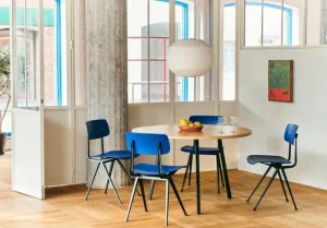 Muuto Tische-HAY Loop Stand Tisch, rund, 120 cm, Tiefblau - Eiche lackiert