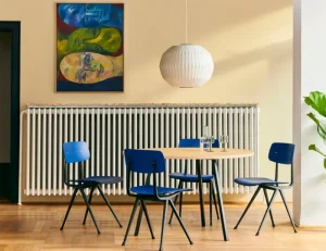 Muuto Tische-HAY Loop Stand Tisch, rund, 120 cm, Tiefblau - Eiche lackiert