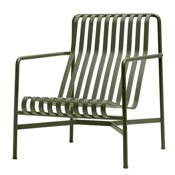 HAY Terrassenmöbel^Loungesessel Palissade, hoch, olivgrün