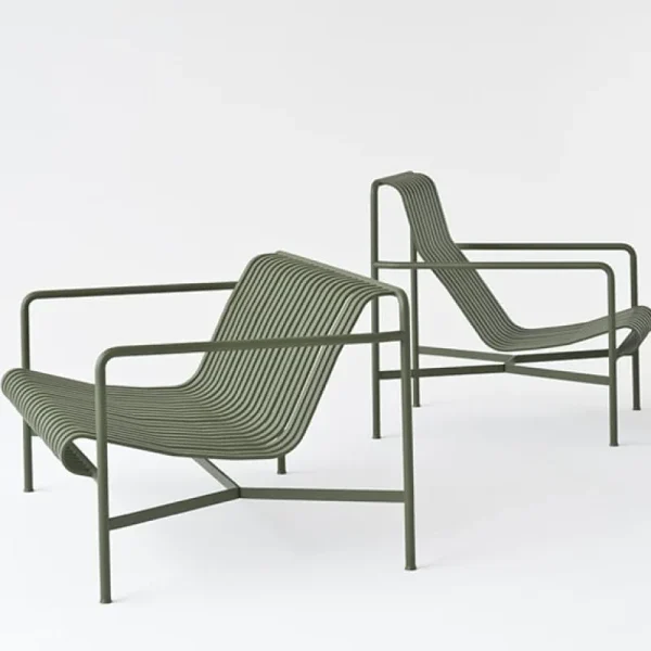 HAY Terrassenmöbel^Loungesessel Palissade, hoch, anthrazit