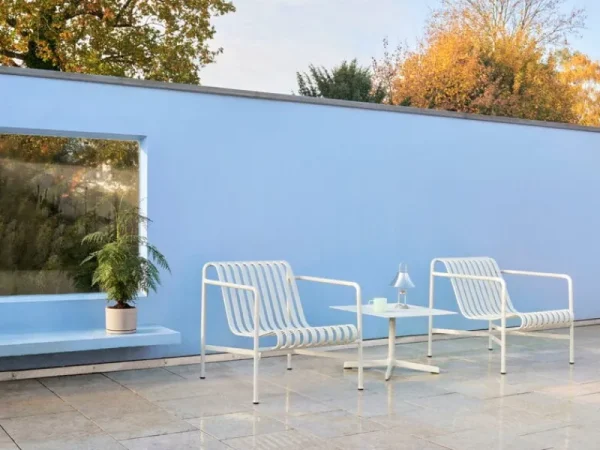 HAY Terrassenmöbel^Loungesessel Palissade, niedrig, himmelgrau
