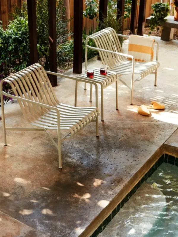 HAY Terrassenmöbel^Loungesessel Palissade, niedrig, himmelgrau