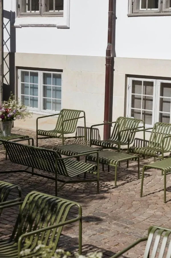 HAY Terrassenmöbel^Loungesofa Palissade, olivgrün