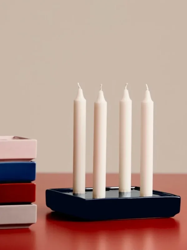 HAY Kerzen Und Kerzenhalter-Mattone Kerzenständer, groß, dunkelblau
