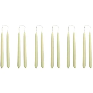 HAY Kerzen Und Kerzenhalter-Mini Conical Kerzen, 12 Stück, Hellgrün