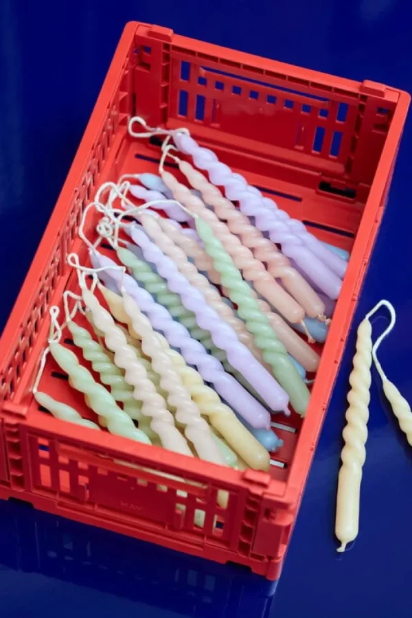 Skandinavisk Kerzen Und Kerzenhalter-HAY Mini Swirl Kerzen, 10 Stück, Weiß