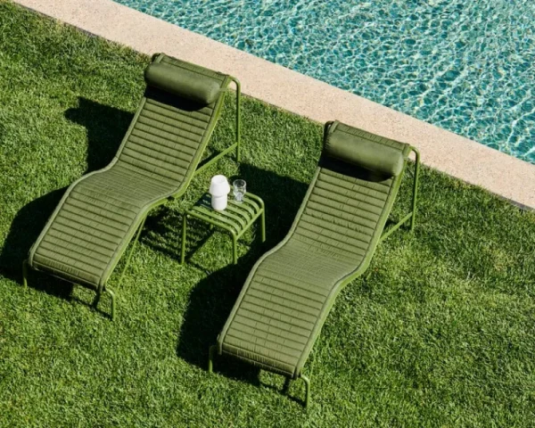 HAY Outdoor-textilien^Palissade Auflage, gesteppt, für Chaiselongue, Olivgrün