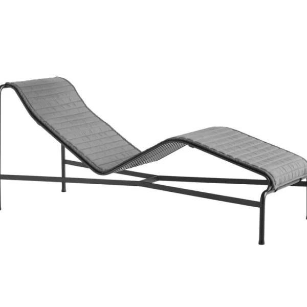 HAY Outdoor-textilien^Palissade Auflage, gesteppt, für Chaiselongue, Anthrazit