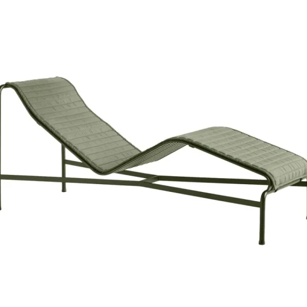 HAY Outdoor-textilien^Palissade Auflage, gesteppt, für Chaiselongue, Olivgrün