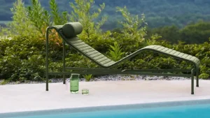 HAY Outdoor-textilien^Palissade Auflage, gesteppt, für Chaiselongue, Olivgrün