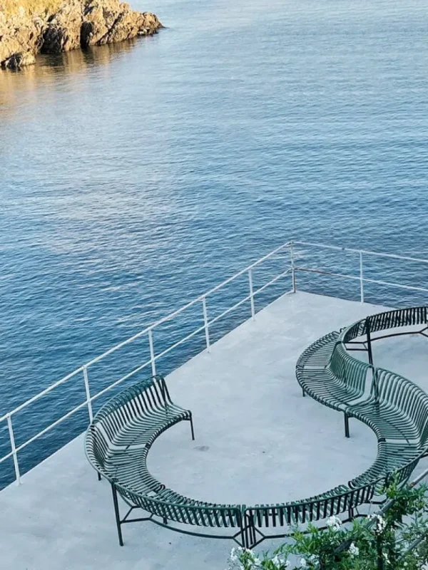 HAY Terrassenmöbel^Palissade Park Sitzbank, innen/außen, 2er-Set, Anthrazit
