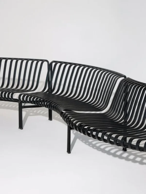 HAY Terrassenmöbel^Palissade Park Sitzbank, innen/außen, 2er-Set, Anthrazit