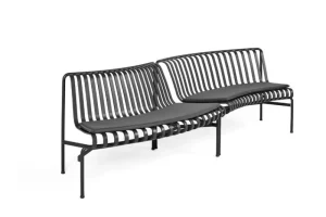 HAY Terrassenmöbel^Palissade Park Sitzbank, innen/außen, 2er-Set, Anthrazit
