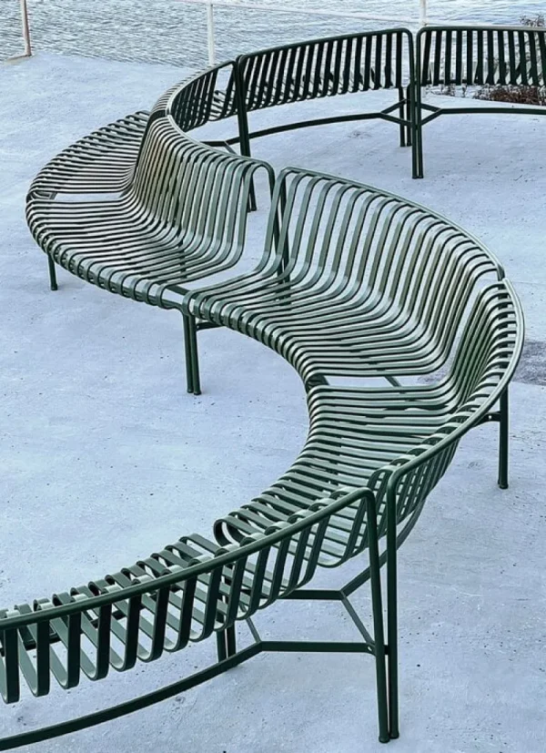 HAY Terrassenmöbel^Palissade Park Sitzbank, innen/außen, 2er-Set, Anthrazit