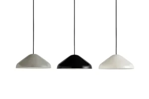GUBI Deckenleuchten-HAY Pao Steel Pendelleuchte 350, Cool Grey