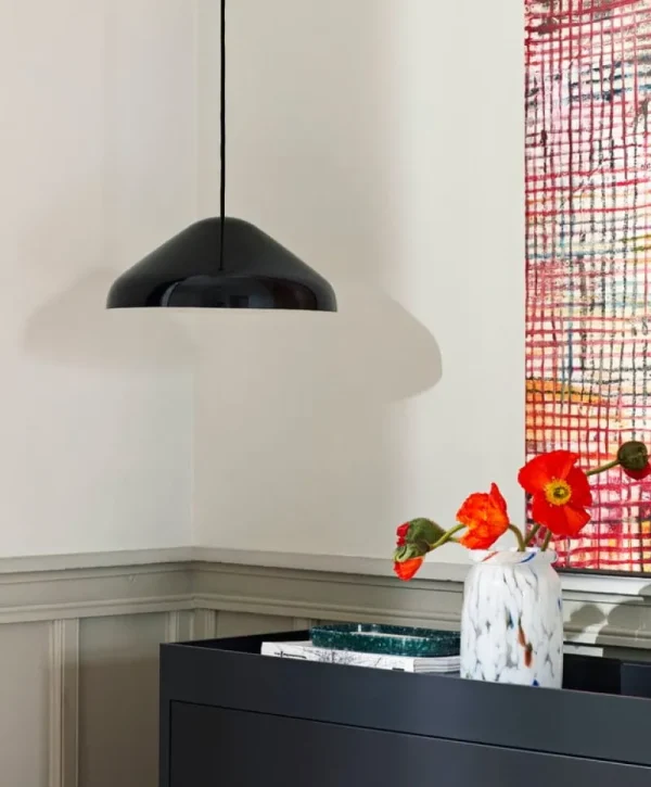Secto Design Deckenleuchten-HAY Pao Steel Pendelleuchte 470, Soft Black