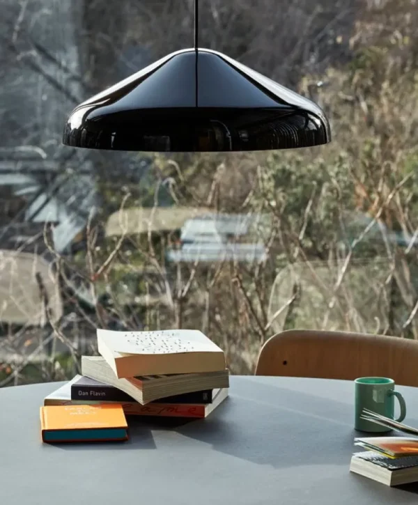 Secto Design Deckenleuchten-HAY Pao Steel Pendelleuchte 470, Soft Black