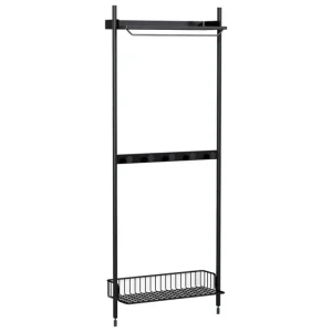 HAY Garderoben Und Kleiderbügel | Regale^Pier System 1041 Kleiderschrank, 1 Säule, PS black - schwarz
