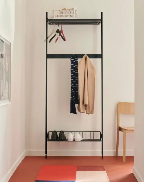 HAY Garderoben Und Kleiderbügel | Regale^Pier System 1041 Kleiderschrank, 1 Säule, PS black - schwarz