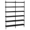 Muuto Regale-HAY Pier System 102 Regal, 2 Säulen, PS schwarz
