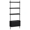 Muuto Regale-HAY Pier System 131 Regal, 1 Säule, PS schwarz - schwarz