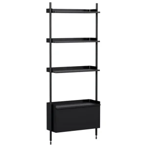 Muuto Regale-HAY Pier System 131 Regal, 1 Säule, PS schwarz - schwarz