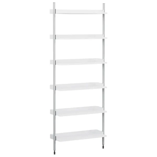 Muuto Regale-HAY Pier System 101 Regal, 1 Säule, PS weiß - Aluminium