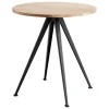 HAY Tische-Pyramid Café Tisch 21, 70 cm, Schwarz - Eiche matt lackiert