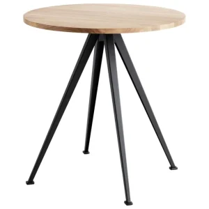 HAY Tische-Pyramid Café Tisch 21, 70 cm, Schwarz - Eiche matt lackiert