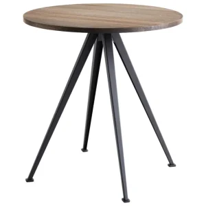 HAY Tische^Pyramid Café Tisch 21, 70 cm, Schwarz - Eiche geräuchert