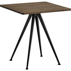 Kartell Tische-HAY Pyramid Café Tisch 21, 70 x 70 cm, Schwarz - Eiche geräuchert