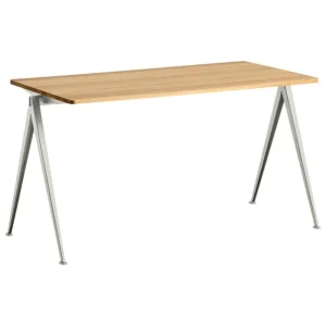 Muuto Tische-HAY Pyramid Tisch 01, 140 x 65 cm, beige - lackiertes Eiche
