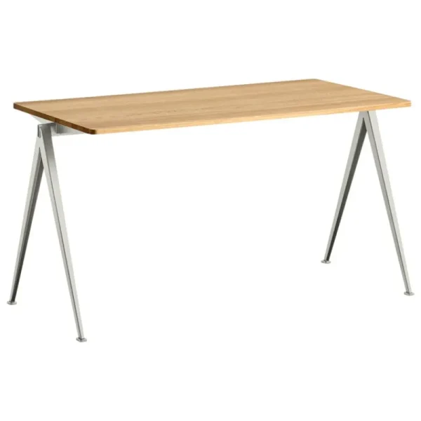 Muuto Tische-HAY Pyramid Tisch 01, 140 x 65 cm, beige - lackiertes Eiche