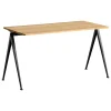 Muuto Tische-HAY Pyramid Tisch 01, 140 x 65 cm, schwarz - lackierte Eiche