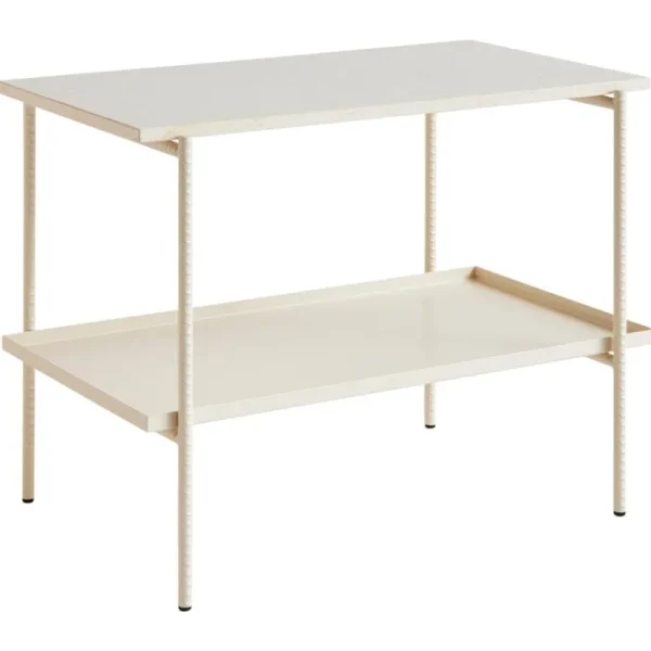 HAY Tische-Rebar Beistelltisch, 75 x 44 cm, Alabaster - beiger Marmor
