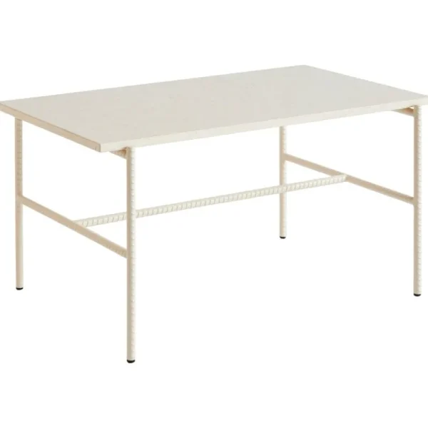 HAY Tische-Rebar Couchtisch, 80 x 49 cm, Alabaster - beiger Marmor