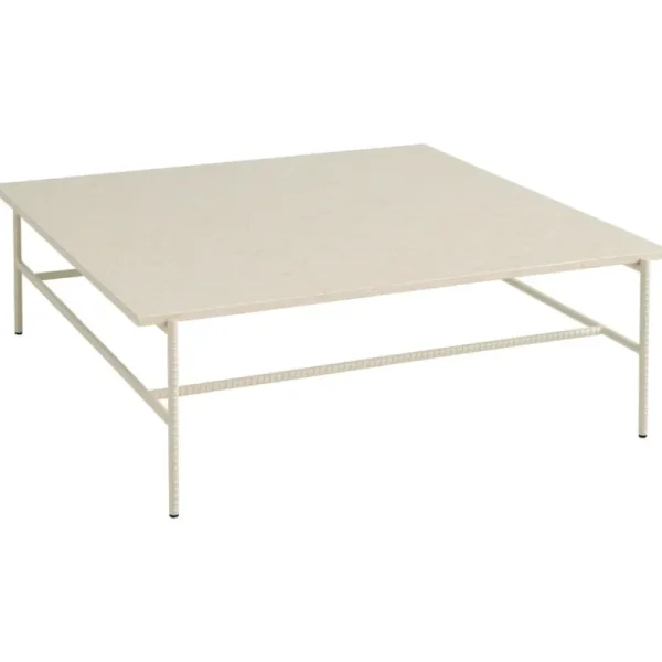 HAY Tische-Rebar Couchtisch, 100 x 104 cm, Alabaster - beiger Marmor