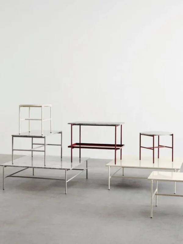 HAY Tische-Rebar Couchtisch, 100 x 104 cm, Alabaster - beiger Marmor