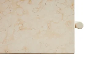 HAY Tische-Rebar Couchtisch, 80 x 49 cm, Alabaster - beiger Marmor