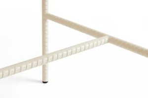 HAY Tische-Rebar Couchtisch, 80 x 49 cm, Alabaster - beiger Marmor